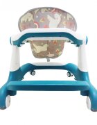 Little Mom Premergator bebelusi Cosmos Green 2 in 1 cu functie de antepremergator cu 6 roti silentioase sistem de franare sezut reglabil pliere usoara si compacta spatar ergonomic panou interactiv detasabil