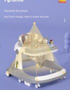 Little Mom Premergator bebelusi Cosmos Grey 2 in 1 cu functie de antepremergator cu 6 roti silentioase sistem de franare sezut reglabil pliere usoara si compacta spatar ergonomic panou interactiv detasabil