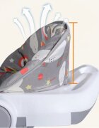 Little Mom Premergator bebelusi Cosmos Grey 2 in 1 cu functie de antepremergator cu 6 roti silentioase sistem de franare sezut reglabil pliere usoara si compacta spatar ergonomic panou interactiv detasabil