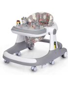Little Mom Premergator bebelusi Cosmos Grey 2 in 1 cu functie de antepremergator cu 6 roti silentioase sistem de franare sezut reglabil pliere usoara si compacta spatar ergonomic panou interactiv detasabil