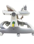 Little Mom Premergator bebelusi Cosmos Grey 2 in 1 cu functie de antepremergator cu 6 roti silentioase sistem de franare sezut reglabil pliere usoara si compacta spatar ergonomic panou interactiv detasabil