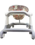 Little Mom Premergator bebelusi Cosmos Grey 2 in 1 cu functie de antepremergator cu 6 roti silentioase sistem de franare sezut reglabil pliere usoara si compacta spatar ergonomic panou interactiv detasabil