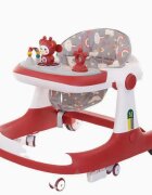 Little Mom Premergator bebelusi Cosmos Red 2 in 1 cu functie de antepremergator cu 6 roti silentioase sistem de franare sezut reglabil pliere usoara si compacta spatar ergonomic panou interactiv detasabil