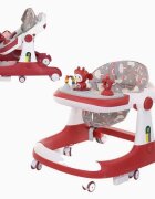 Little Mom Premergator bebelusi Cosmos Red 2 in 1 cu functie de antepremergator cu 6 roti silentioase sistem de franare sezut reglabil pliere usoara si compacta spatar ergonomic panou interactiv detasabil