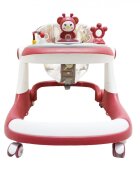 Little Mom Premergator bebelusi Cosmos Red 2 in 1 cu functie de antepremergator cu 6 roti silentioase sistem de franare sezut reglabil pliere usoara si compacta spatar ergonomic panou interactiv detasabil