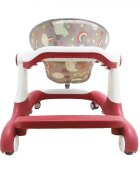 Little Mom Premergator bebelusi Cosmos Red 2 in 1 cu functie de antepremergator cu 6 roti silentioase sistem de franare sezut reglabil pliere usoara si compacta spatar ergonomic panou interactiv detasabil