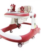 Little Mom Premergator bebelusi Cosmos Red 2 in 1 cu functie de antepremergator cu 6 roti silentioase sistem de franare sezut reglabil pliere usoara si compacta spatar ergonomic panou interactiv detasabil