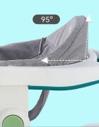 Little Mom Premergator copii Grey Rabbit pliabil cu maner de sustinere parental cu perna de sezut ajustabila panou interactiv detasabil roti silentioase cu rotire 360 grade si sistem de franare structura piramidala