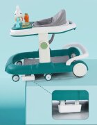 Little Mom Premergator copii Grey Rabbit pliabil cu maner de sustinere parental cu perna de sezut ajustabila panou interactiv detasabil roti silentioase cu rotire 360 grade si sistem de franare structura piramidala