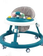 Little Mom Premergator pentru copii Dark Green educational cu lumini si sunete pliabil si ajustabil in inaltime cu 6 roti silentioase dimensiune 67 x 67 x 46 cm