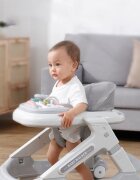 Little Mom Premergator pentru copii Driver Grey cu sezut reglabil in inaltime panou interactiv cu sunete roti silentioase pivotante 360 sistem de franare dimensiune 70 x 58 x 56cm