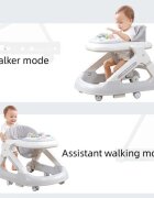Little Mom Premergator pentru copii Driver Grey cu sezut reglabil in inaltime panou interactiv cu sunete roti silentioase pivotante 360 sistem de franare dimensiune 70 x 58 x 56cm