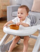 Little Mom Premergator pentru copii Driver Grey cu sezut reglabil in inaltime panou interactiv cu sunete roti silentioase pivotante 360 sistem de franare dimensiune 70 x 58 x 56cm