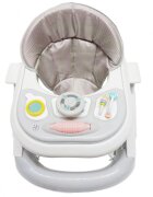 Little Mom Premergator pentru copii Driver Grey cu sezut reglabil in inaltime panou interactiv cu sunete roti silentioase pivotante 360 sistem de franare dimensiune 70 x 58 x 56cm