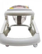 Little Mom Premergator pentru copii Driver Grey cu sezut reglabil in inaltime panou interactiv cu sunete roti silentioase pivotante 360 sistem de franare dimensiune 70 x 58 x 56cm