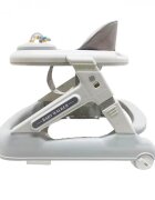 Little Mom Premergator pentru copii Driver Grey cu sezut reglabil in inaltime panou interactiv cu sunete roti silentioase pivotante 360 sistem de franare dimensiune 70 x 58 x 56cm
