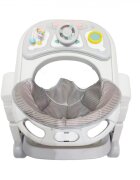 Little Mom Premergator pentru copii Driver Grey cu sezut reglabil in inaltime panou interactiv cu sunete roti silentioase pivotante 360 sistem de franare dimensiune 70 x 58 x 56cm