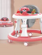 Little Mom Premergator pentru copii Green cu panou interactiv detasabil cu sunete si lumini sezut cu spatar inalt roti silentioase prevazut cu maner de sustinereimpingere
