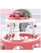Little Mom Premergator pentru copii Green cu panou interactiv detasabil cu sunete si lumini sezut cu spatar inalt roti silentioase prevazut cu maner de sustinereimpingere