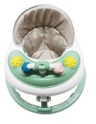 Little Mom Premergator pentru copii Light Green educational cu lumini si sunete pliabil si ajustabil in inaltime cu 6 roti silentioase dimensiune 67 x 67 x 46 cm