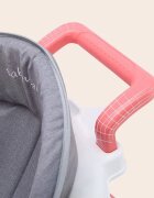 Little Mom Premergator pentru copii Pink cu panou interactiv detasabil cu sunete si lumini sezut cu spatar inalt roti silentioase prevazut cu maner de sustinereimpingere