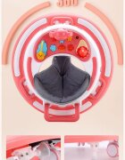 Little Mom Premergator pentru copii Pink cu panou interactiv detasabil cu sunete si lumini sezut cu spatar inalt roti silentioase prevazut cu maner de sustinereimpingere
