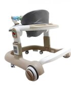 Little Mom Premergator pentru copii Rocket Khaki cu functie de antepremergator cu sezut reglabil in inaltime panou interactiv detasabil cu roti silentioase sistem de franare dimensiune 76 x 58 x 60 cm
