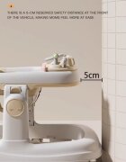 Little Mom Premergator si antepremergator 2 in 1 pentru copii beige pliabil inaltime reglabila sezut cu spatar roti silentioase panou interactiv detasabil cu sunete
