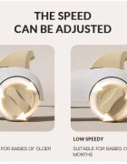 Little Mom Premergator si antepremergator 2 in 1 pentru copii beige pliabil inaltime reglabila sezut cu spatar roti silentioase panou interactiv detasabil cu sunete