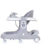 Little Mom Premergator si antepremergator 2 in 1 pentru copii grey pliabil inaltime reglabila sezut cu spatar roti silentioase panou interactiv detasabil cu sunete