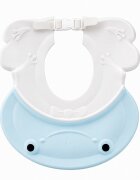 Little Mom Protectie baita Frog Blue pentru ochi si urechi ajustabila flexibila cu fixare prin clama dimensiune 27.5 x 26.5 cm