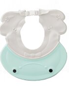Little Mom Protectie baita Frog Green pentru ochi si urechi ajustabila flexibila cu fixare prin clama dimensiune 27.5 x 26.5 cm