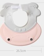 Little Mom Protectie baita Frog Pink pentru ochi si urechi ajustabila flexibila cu fixare prin clama dimensiune 27.5 x 26.5 cm