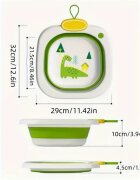 Little Mom Recipient pentru clatire Green ultrapliabil cu margini rotunjite pereti flexibili capacitate 3500 ml
