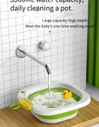Little Mom Recipient pentru clatire Orange ultrapliabil cu margini rotunjite pereti flexibili capacitate 3500 ml