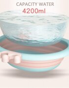 Little Mom Recipient pentru clatit Royal Blue pliabil margini rotunjite fara BPA capacitate 4.2 litri