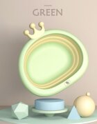 Little Mom Recipient pentru clatit Royal Green pliabil margini rotunjite fara BPA capacitate 4.2 litri