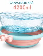 Little Mom Recipient pentru clatit Royal Green pliabil margini rotunjite fara BPA capacitate 4.2 litri