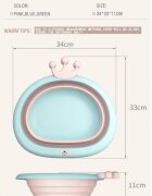 Little Mom Recipient pentru clatit Royal Pink pliabil margini rotunjite fara BPA capacitate 4.2 litri