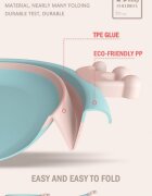 Little Mom Recipient pentru clatit Royal Pink pliabil margini rotunjite fara BPA capacitate 4.2 litri