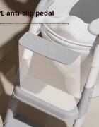 Little Mom Reductor de toaleta pentru copii Pink pliabil reglabil colac din PU compatibilitate multipla design ergonomic cu manere de sustinere design anti-stropire dimensiune 49 x 34.6 cm