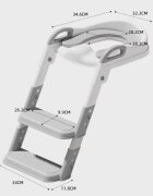 Little Mom Reductor de toaleta pentru copii Pink pliabil reglabil colac din PU compatibilitate multipla design ergonomic cu manere de sustinere design anti-stropire dimensiune 49 x 34.6 cm