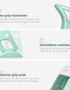 Little Mom Reductor pentru toaleta cu scara Happy Feet Green pliabil inaltime reglabila cu manere si multiple suprafete antialunecare
