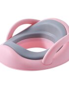 Little Mom Reductor pentru toaleta Sky Pink cu manere si sezut moale varsta 1 an+