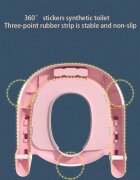 Little Mom Reductor toaleta pentru copii cu scarita antiderapanta inaltime treapta reglabila colac moale din spuma PU manerele laterale ergonomice baza ampla dimensiune 41 x 52 x 59 cm Royal PinkPurple