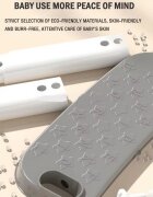 Little Mom Reductor toaleta pentru copii Grey pliabil reglabil colac detasabil PVC cu suprafete anti-alunecare manere ergonomice protectie anti-stropire compatibilitate universala