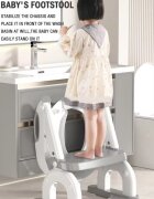 Little Mom Reductor toaleta pentru copii Grey pliabil reglabil colac detasabil PVC cu suprafete anti-alunecare manere ergonomice protectie anti-stropire compatibilitate universala