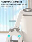 Little Mom Reductor toaleta pentru copii Grey pliabil reglabil colac detasabil PVC cu suprafete anti-alunecare manere ergonomice protectie anti-stropire compatibilitate universala