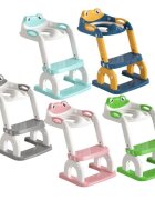 Little Mom Reductor toaleta pentru copii Pink pliabil reglabil colac detasabil PVC cu suprafete anti-alunecare manere ergonomice protectie anti-stropire compatibilitate universala