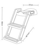 Little Mom Reductor toaleta pentru copii Potty Training Pink pliabil cu sezut moale din spuma PU reglabil pe inaltime 5 nivele manere ergonomicepentru copii cu varsta pana la 7 ani compatibilitate universala